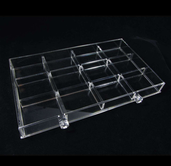 Acrylic 12-Section Dividers Designed for sku# 5692 & 5696 Acrylic Organizers • 5693 Beauty Makeup Supply