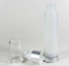 Airless Pump Bottle & Cap Serum Lotion Refillable Bottles - 50 ml (Frost) • 5022 Beauty Makeup Supply.com