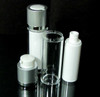 Airless Twist Up Pump Serum Acrylic Bottles - 30 ml / 1 oz. (White) • 3530 Beauty Makeup Supply