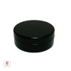 Black Cosmetic Jars Plastic Beauty Containers with Lids - 20 Gram (Black / Clear) • 3827 / 3828 Beauty Makeup Supply