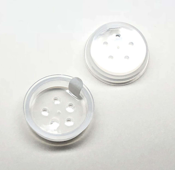 Cosmetic Jar Sifter and Seal with Tab • 5071 Beauty Makeup Supply