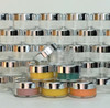 Cosmetic Jars - 10 Gram (Gold Trim / Silver Trim Acrylic Window Caps) • 3012 / 3011 Beauty Makeup Supply