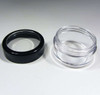 Cosmetic Jars Plastic Beauty Containers - 10 Gram (Black Trim Acrylic Window Lids) • 3010 Beauty Makeup Supply