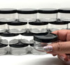Cosmetic Jars Plastic Beauty Containers - 30 Gram (Black / Clear Lid)