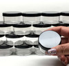 Cosmetic Jars Plastic Beauty Containers - 30 Gram (Black / Clear Lid)