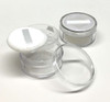 Cosmetic Jars Plastic Beauty Containers - 50 Gram (Clear Cap) • 3057 Beauty Makeup Supply