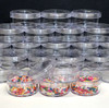 Cosmetic Jars Plastic Beauty Containers - 50 Gram (Clear Cap) • 3057 Beauty Makeup Supply