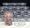 Cosmetic Jars Plastic Beauty Containers - 50 Gram (Clear Cap) • 3057 Beauty Makeup Supply