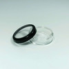 Cosmetic Jars Plastic Beauty Containers with Lids - 20 Gram (Black Trim) • 3020 Beauty Makeup Supply
