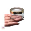 Cosmetic Jars Plastic Beauty Containers with Lids - 30 Gram (Gold Trim Acrylic Window Lid) • 3032 Beauty Makeup Supply