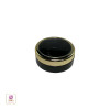 Cosmetic Jars Plastic Black Beauty Containers with Gold Trim Lids - 20 Gram • 3822 Beauty Makeup Supply