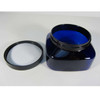 Cosmetic Jars Plastic Square PET Blue Beauty Containers 8 oz. (Black Cap w/ Liner) • 9308 Beauty Makeup Supply