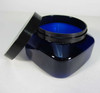 Cosmetic Jars Plastic Square PET Blue Beauty Containers 8 oz. (Black Cap w/ Liner) • 9308 Beauty Makeup Supply