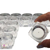 Cosmetic Jars Thick Wall Square Beauty Containers 10 Ml (Clear / White / Black Cap)