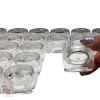 Cosmetic Jars Thick Wall Square Beauty Containers 10 Ml (Clear / White / Black Cap)