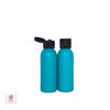 Plastic Bottles HDPE Refillable Bullet Bottles with Black Flip Top Caps 2 oz (Blue) • 9702FB Beauty Makeup Supply
