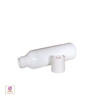 Plastic Bottles PET Refillable Cosmo Round Bottles with Disc Top Caps - 2 oz (White) 9772DW Beauty Makeup Supply