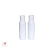 Plastic Bottles PET Refillable Cosmo Round Bottles with Disc Top Caps - 2 oz (White) 9772DW Beauty Makeup Supply