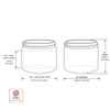 Plastic Jars White Double Wall Containers 4 oz. (White / Black Cap) • 9311 / 9312 Beauty Makeup Supply