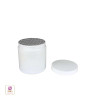 Plastic PET Jars Cosmetic Beauty Containers & Seal 8 oz. (White / Black Cap) • 9343 / 9344 Beauty Makeup Supply