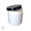 Plastic PET Jars Straight Sided Cosmetic Beauty Containers - 8 oz. (White / Black Cap) • 9341 / 9342 Beauty Makeup Supply