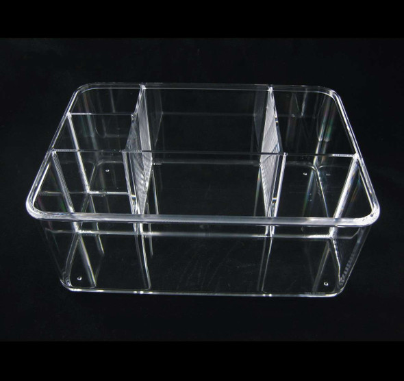 Stackable Acrylic 5-Compartment Cosmetic Beauty Organizers • 5682 Beauty Makeup Supply