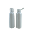 2 oz white PET plastic bottle with flip-top cap, ideal for skincare and beauty products. beauty-makeup-supply