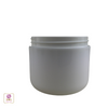 Plastic Jars White Double Wall Radius Containers w/ Seal 4 oz.  (White / Black Cap) • 9317 / 9318