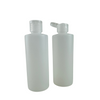 4 oz natural HDPE cylinder bottle with black flip top cap. beauty-makeup-supply