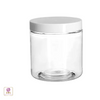 8 oz pet cosmetic jar with white cap