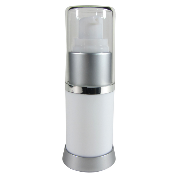 Airless Pump Bottles Refillable Beauty Packaging - 15 ml / 0.5 oz. (White) • 5049