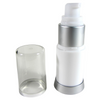 Airless Pump Bottles Refillable Beauty Packaging - 15 ml / 0.5 oz. (White) • 5049