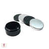 Cosmetic Jars Plastic Black Beauty Containers with Lids - 30 Gram (Matte Black / Silver Lid) 
