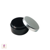 Cosmetic Jars Plastic Black Beauty Containers with Lids - 30 Gram (Matte Black / Silver Lid) 