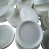 Cosmetic jar lids in white for 10 gram beauty containers.