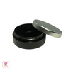  20 Gram Cosmetic Jars Plastic Black Beauty Containers with Silver Lid www.Beauty-Makeup-Supply.com