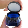 Plastic Jars Square Blue PET Beauty Containers 4 oz. (Black Lid w/ Pressure Sensitive Liner) • 9304 Beauty-Makeup-Supply