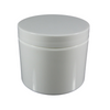 Plastic Jars Double Wall White Beauty Containers & Seal - 4 oz. (White / Black) • 9313 / 9314 Beauty-Makeup-Supply.com