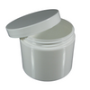 Plastic Jars Double Wall White Beauty Containers & Seal - 4 oz. (White / Black) • 9313 / 9314 Beauty-Makeup-Supply.com