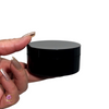 Plastic Jars Low Profile Thick Wall Black Containers - 2 oz.  (White / Black) • 9365 / 9366