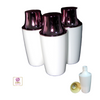 Plastic Bottles White with Pink Cap Beauty Liquid Containers - 8.5 oz. www.Beauty-Makeup-Supply.com