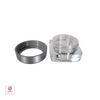 Cosmetic Jars Thick Wall Square Beauty Containers - 5 Ml (Silver Trim Window Lid) • 3033