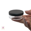 Cosmetic Jars Plastic Beauty Containers with Matte Black Lids 20 Gram sold by www.Beauty-Makeup-Supply.com